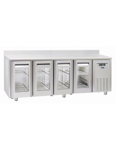 Tropicalized refrigerated table - N. 4 glass doors -... 2