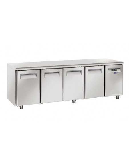 Tropicalized freezer table - N. 4 doors - cm 209.5 x 70 x 85 h