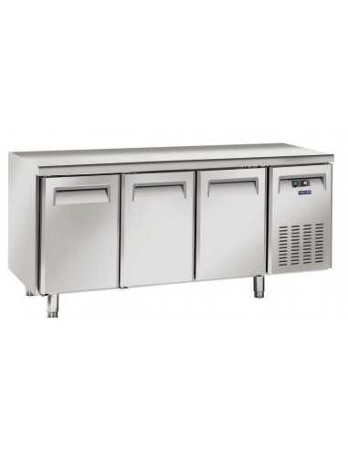 Tavolo refrigerato - N. 3 porte - cm 202,5 x 80...