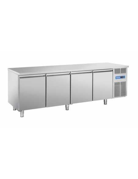 Refrigerated table - N. 4 doors - cm 255 x 80 x 85 h