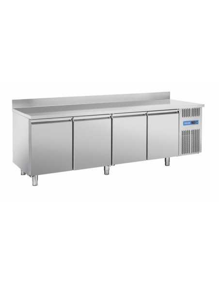 Tavolo refrigerato - Alzatina - N. 4 porte - cm 255 x 80 x 95 h