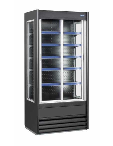 Wall display case - With sliding doors - Ventilated - Capacity lt 509 - Temperature +3/+5° C - cm 96 x 63.5 x 209.5h