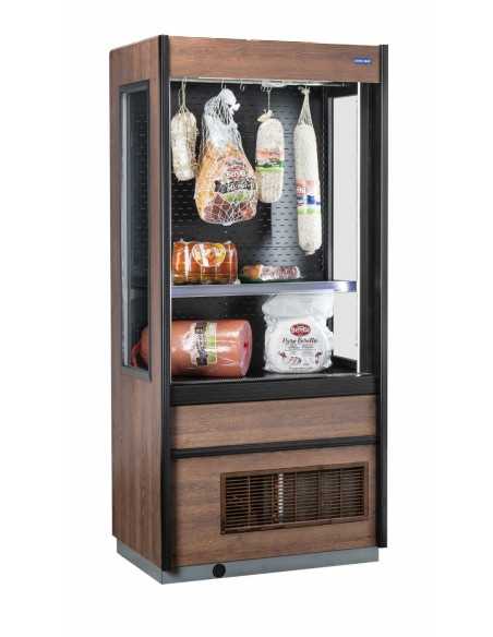 Vetrina murale - Con ganciera per carne - Ventilata - Capacità lt 564- Temp. +3/+5°C - cm 125 x 63.5 x 209.5 h