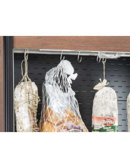 Wall display case - With meat hook - Ventilated - Capacity lt 688 - Temperature +3/+5°C - cm 151 x 63.5 x 209.5 h