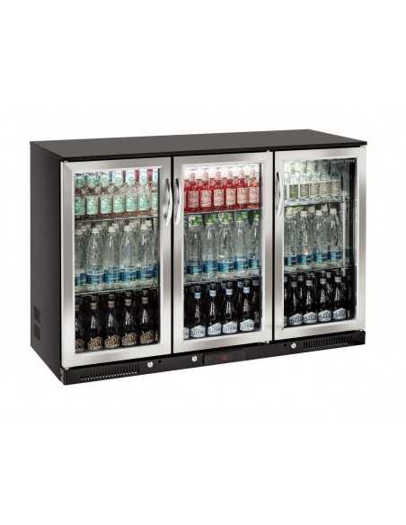 Vetrina espositiva refrigerata - 3 Porte battenti - Capacità 302 lt - cm 135 x 50 x 90 h