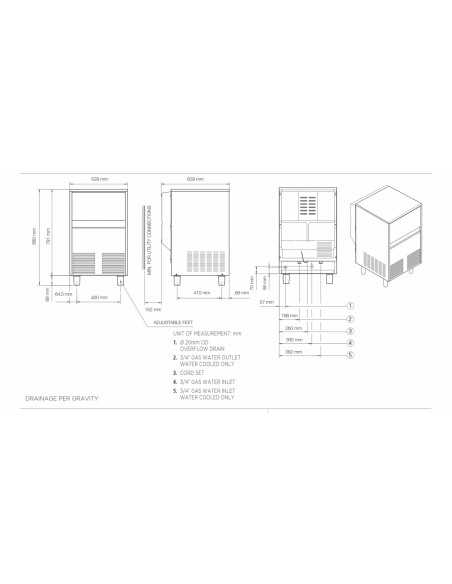 Fabricador de hielo nugget - Aire/Agua 85 kg/24h Fabricador de hielo nugget - Aire/Agua 85 kg/24h