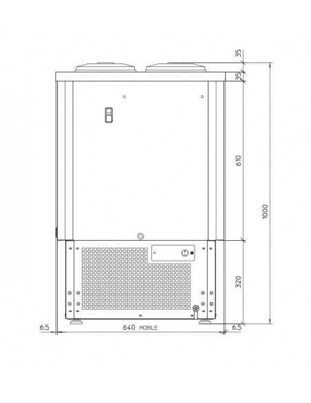 Helado de crema - N. 8 carapinas x litros 7.5 - Cm 96.5 x 64,6 x 100 h