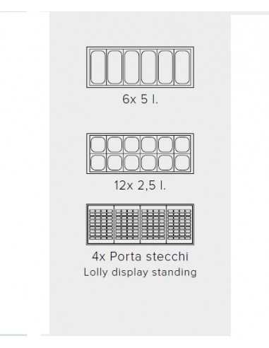 Caja de crema de hielo - Vaschette n. 6 x...