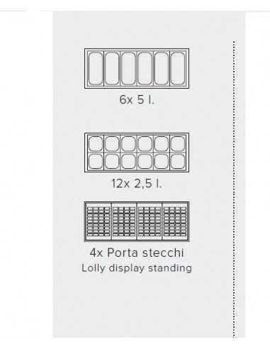 Banco gelateria - Vaschette n. 6 x litri 5 o 12...