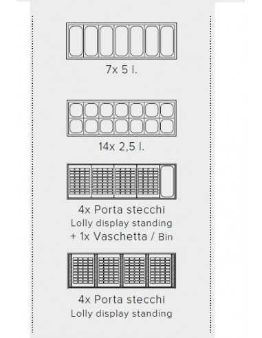 Ice cream counter - Vaschette n. 7 x liters 5...