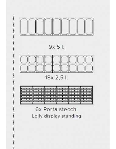 Caja de crema de hielo - Vaschette n. 9 x...