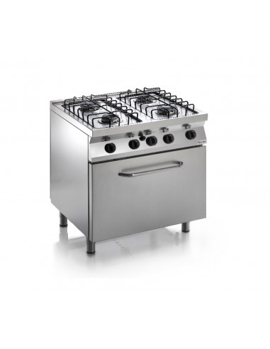 Cocina de gas - N. 4 fuegos - Oven - cm 80x 70 x 85 h