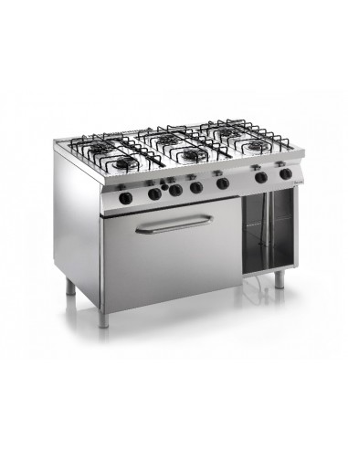 Cocina de gas - N. 6 incendios - Oven - cm 120 x 70 x 85 h