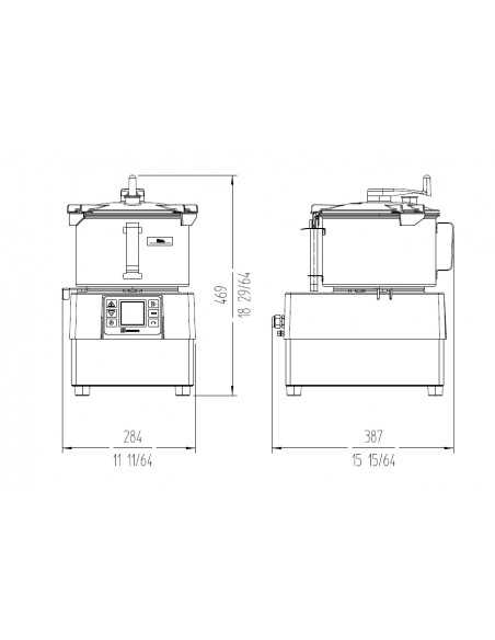 Cutter/homogenizer - Capacity lt 5 - Variable speed - cm 28.6 x 38.7 x 48.7 h