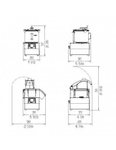 Cutter/cutter - Capacity lt 8 - cm 39.1x 40.9 x...