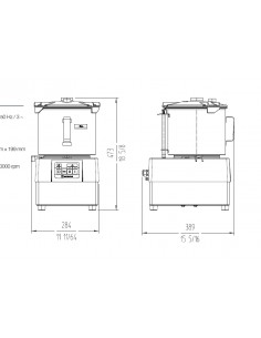 Cutter- Capacity lt 8 - N. 2 speeds - cm 28.6 x 38.7 x... 2