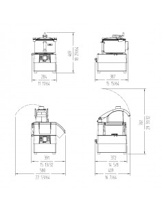 Cutter/tagliaverdure - Capacità litri 5 - cm 28.6 x 38.7... 2