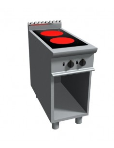 Vitrocerámica 2 zonas de cocción - Con mueble - cm 40 x...