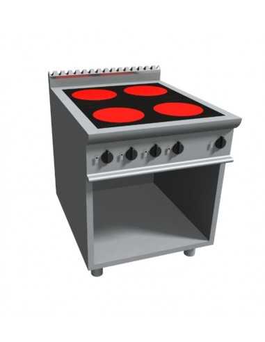 Placa de cocción eléctrica 4 zonas de cocción -...