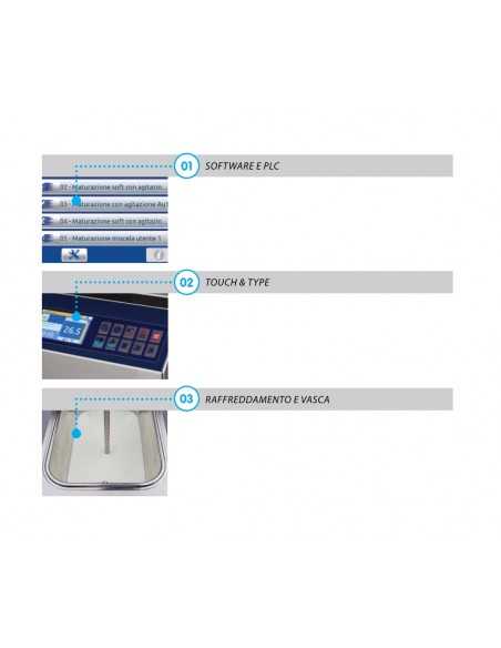 Tino di maturazione acqua - Capacity 20 kg/60 - cm 35 x 98.3 x 114.6h