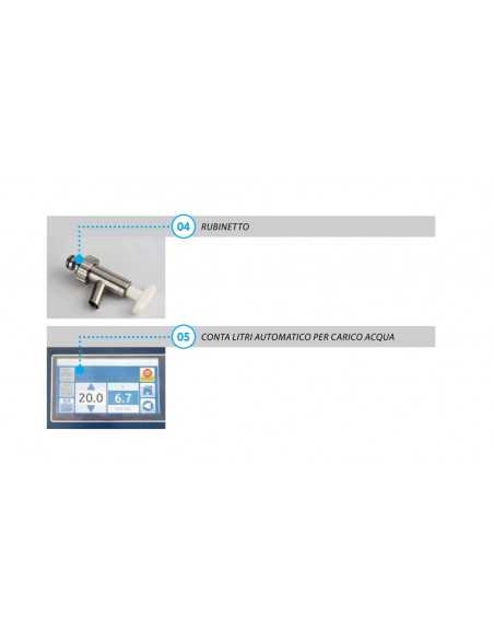 Tino di maturazione acqua - Capacity kg 60/180 - cm 64.9 x 98.3 x 114.6 h