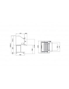 Baguette moulder 2 cylinder - 70 cm rollers 2