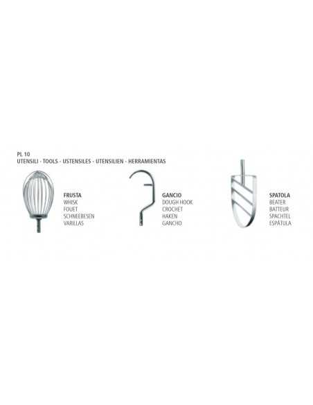 Impastatrice planetaria - Capacità lt 12 - cm 43 x 52 x 66 h