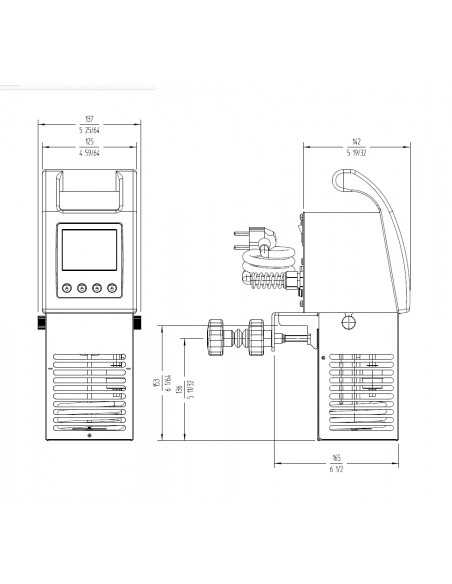 Cuocitore sous-vide - Capacità max litri 30 - cm 12.4 x 14 x 36 h