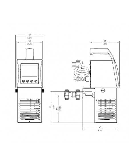 Cuocitore sous-vide - Capacità max lt 56 - cm 12.4 x 14 x 36 h