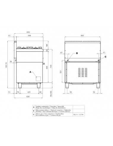 Professional gas stove - Multifunction electric...