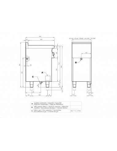Gas cooker -Model CF4-68G - N. 4 Fireworks -...
