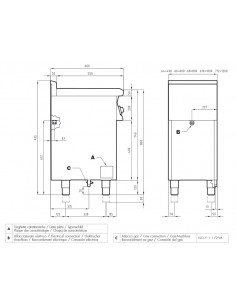 Cucina a gas - N. 4 Fuochi - Forno elettrico con grill -... 2