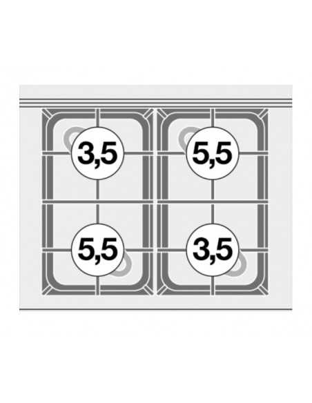 Cucina a gas - N. 4 Fuochi - Forno elettrico con grill - Dimensioni cm 80 x 60 x 90 h