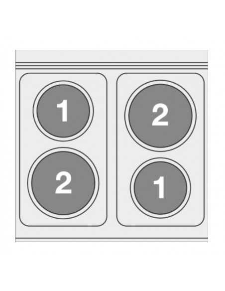 Electric kitchen - N. 4 Round plates - Electric oven - cm 60 x 60 x 90 h