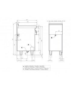Electric kitchen - N. 6 Round plates - Electric oven - cm... 2