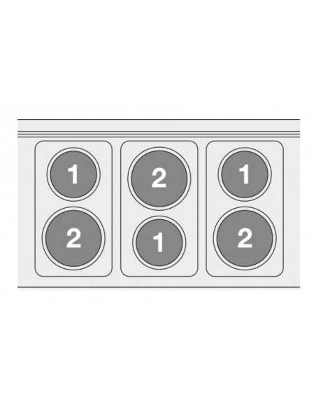 Cucina elettrica - N. 6 Piastre tonde - Forno elettrico grill - cm 100 x 60 x 90 h