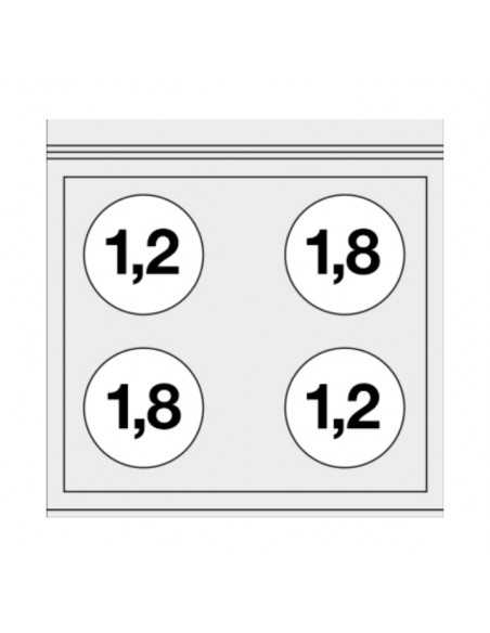 Cocina eléctrica - N. 4 placas - horno eléctrico - cm 60 x 60 x 90 h