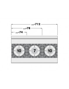 Cucina gas - N. 2 fuochi - cm 120 x 70,5 x 90 h 2