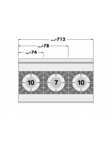 Cucina gas - N. 2 fuochi - cm 120 x 70,5 x 90 h