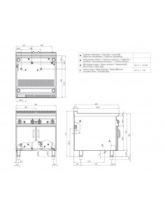 Cocina eléctrica - Capacidad 40 + 40 - cm 80 x 90 x 90 h 2
