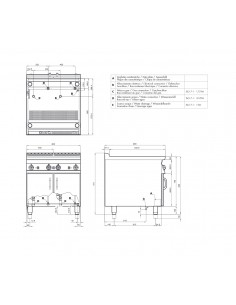 Cocina de gas - Capacidad 40 litros - cm 40 x 90 x 90 h 2