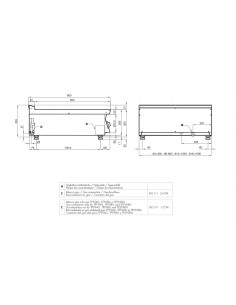 Professional Gas Stove - Plate - cm 40 x 90 x 28 h 2