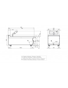 Electric top warmers - cm 40x90x28h 2