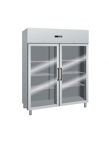 Refrigerator cabinet GN 2/1 - Glass door - Capacity 1333 lt - cm 148 x 83 x 200 h