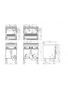 Cuocipasta a gas -  Capacità litri 25 - cm 40 x 70.5 x 90 h 2