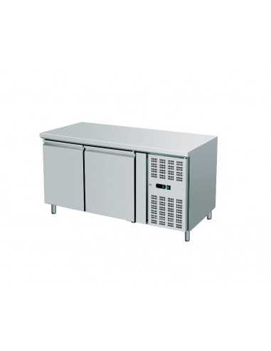 Tavolo refrigerato - N.2 porte - cm 136 x 70 x 85h