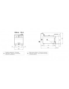 Freidora eléctrica - Capacidad lt 8 - cm 30x 51 x 25 h 2