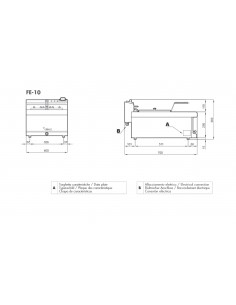 Electric fryer - Capacity lt 10 - cm 40x 70 x 25 h 2