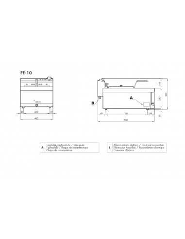 Freidora eléctrica profesional - Capacidad lt...