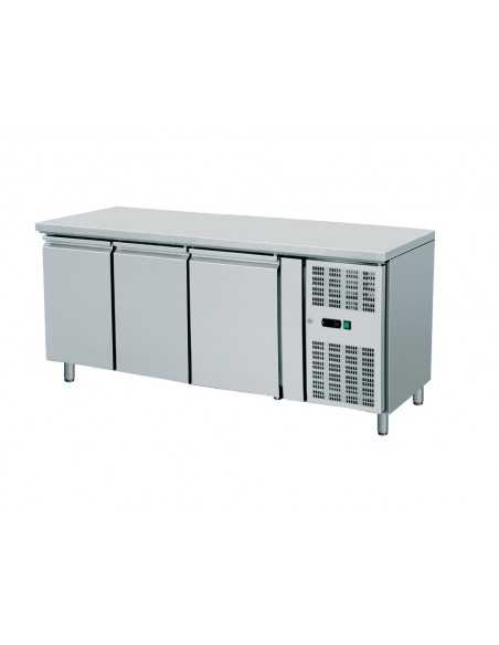 Tavolo refrigerato - Temperatura negativa - N. 3 porte - cm 179.5 x 70 x 85h